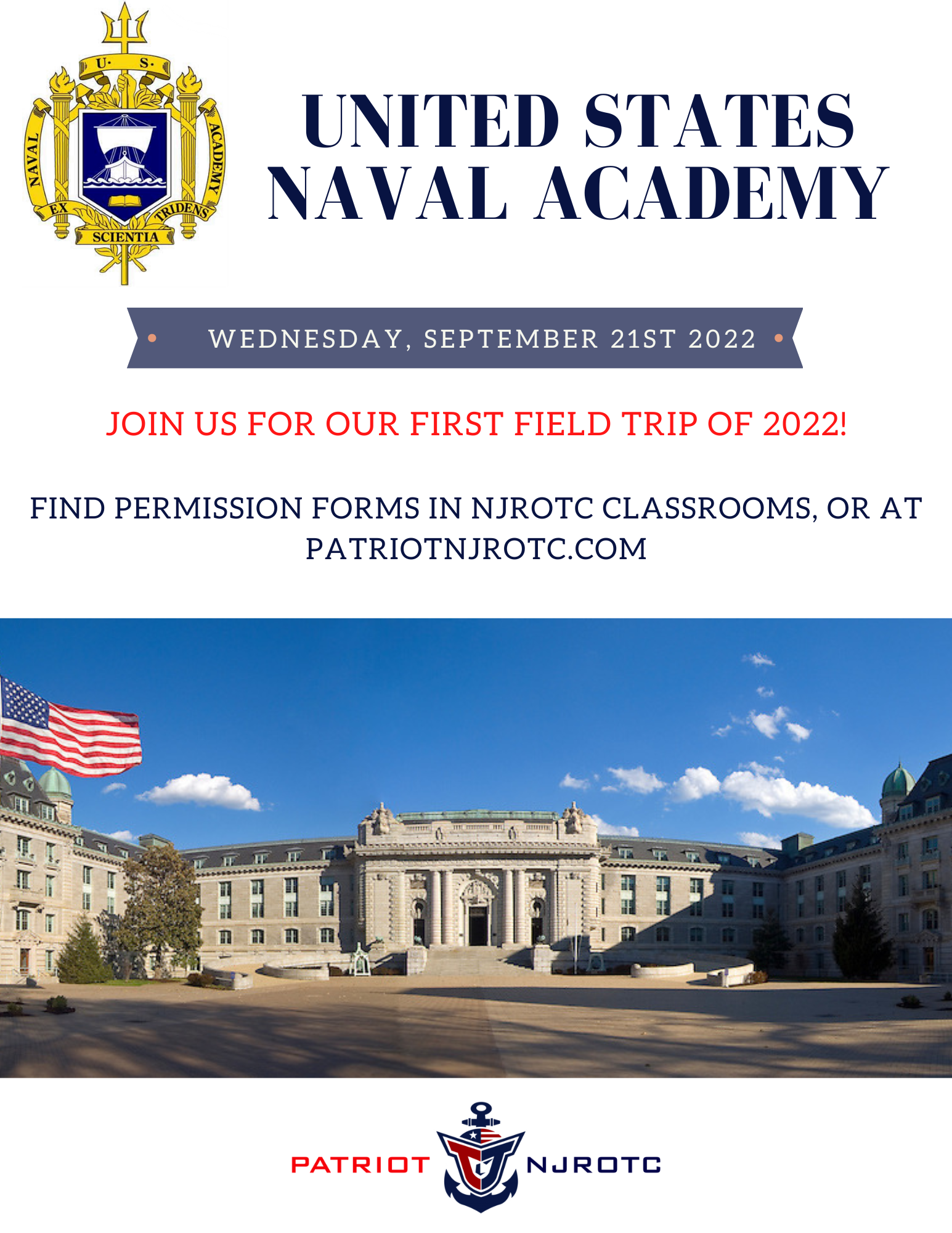 FIELD TRIP U.S. NAVAL ACADEMY Patriot NJROTC